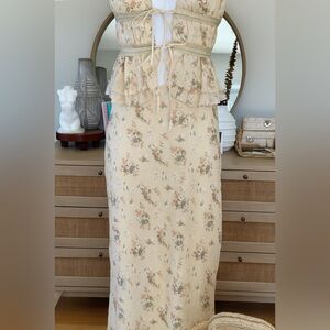 Floral print skirt set